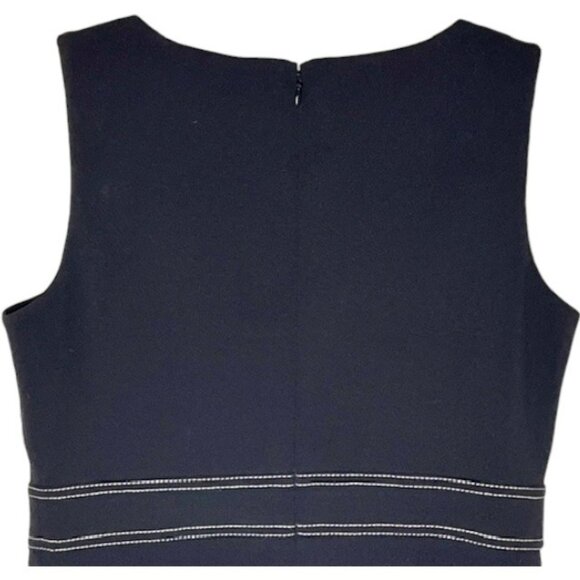 Tommy Hilfiger Sleeveless Crepe Summer Dress with Button Accents - Black - 8 - Picture 7 of 9
